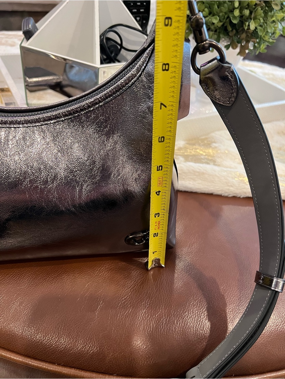 NWT Coach Juliet Shoulder Bag Anthracite - Picture 11 of 15